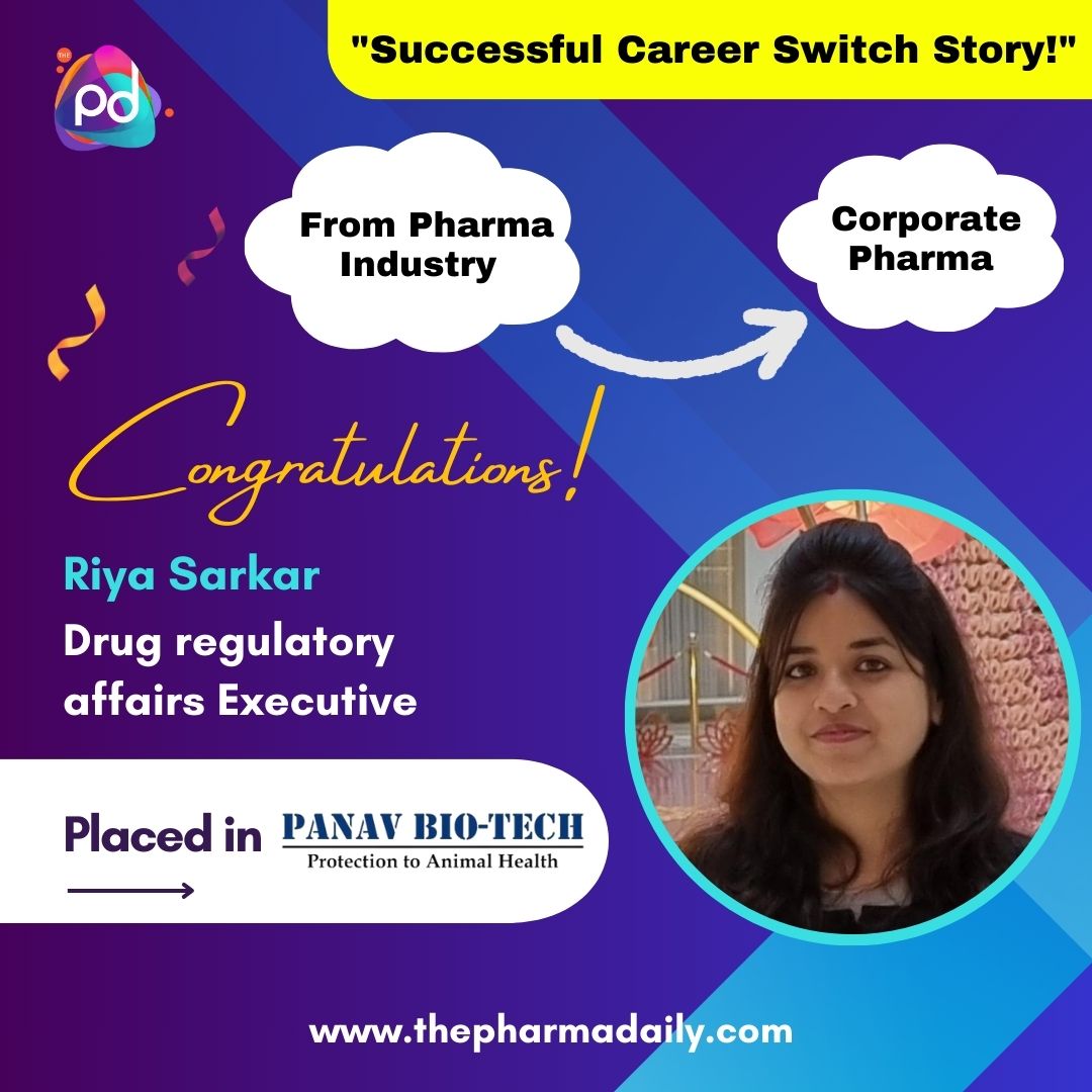 Riya Sarkar - Drug Regulatory Affairs Executive at Panav Bio-Tech