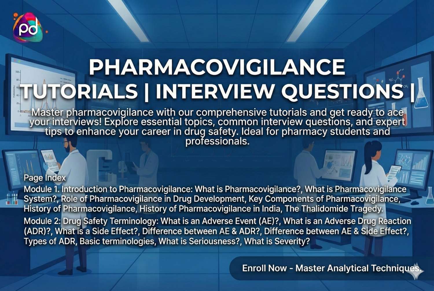 Pharmacovigilance Tutorials | Interview Questions | Logo